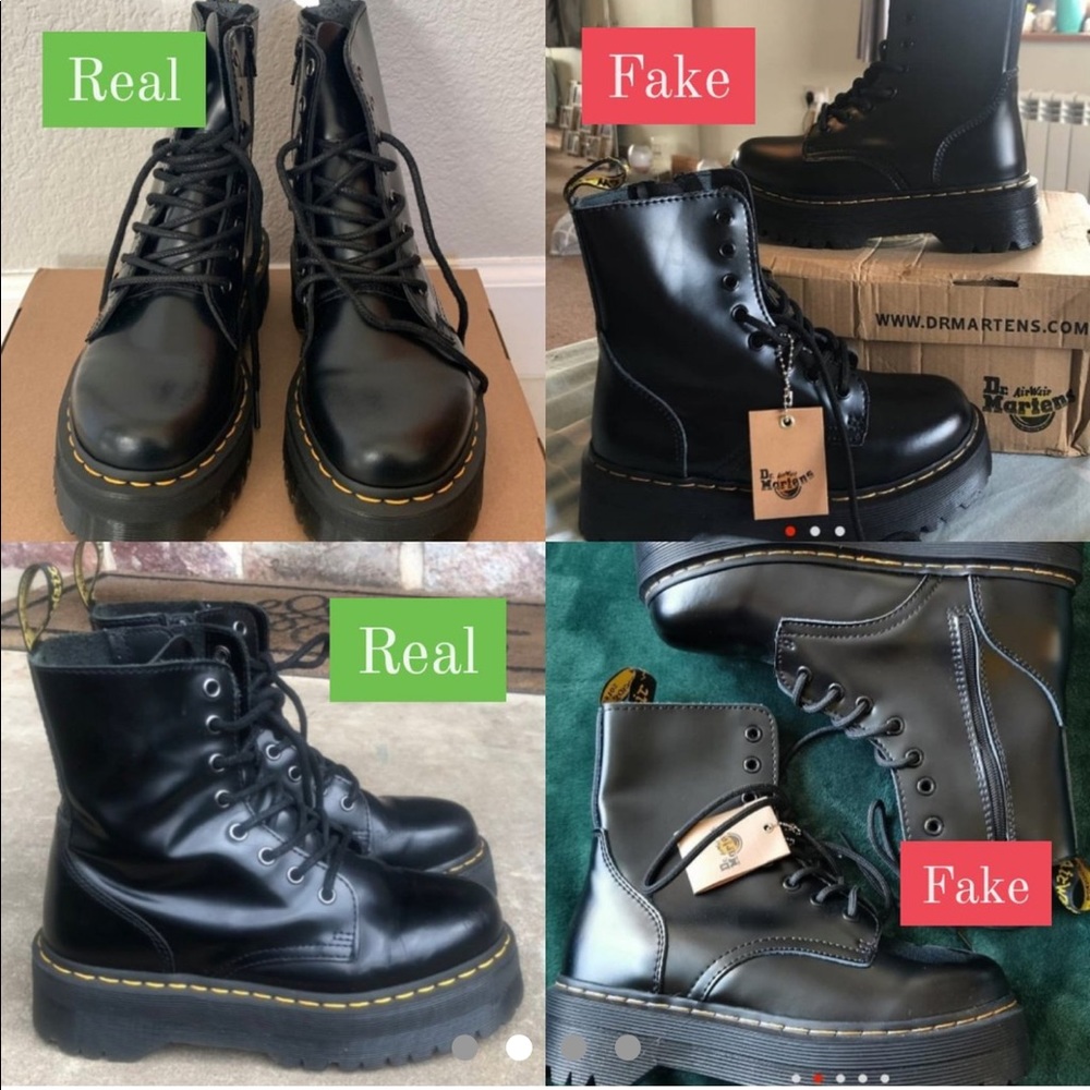 Dr Martens Samples of fake vs real JADON/OAF BOOT - Picture 2 of 16
